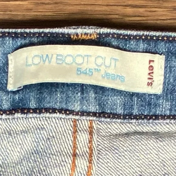 Levi's Low Boot Cut 545 Jeans Light Wash Size 14 Medium - Picture 6 of 14